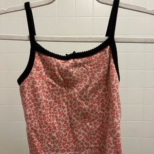 Brandy Melville hot pink cheetah tank